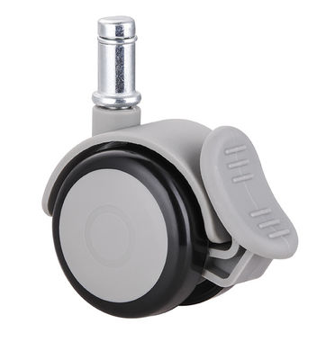 3 Inch M10 Threaded Stem Caster Wheels , TPR Locking Caster Wheels For Chair Kitchen
