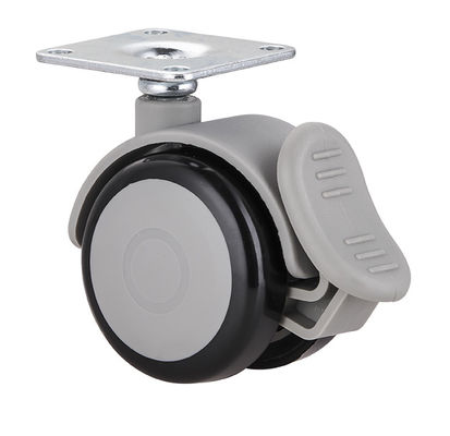 3 Inch M10 Threaded Stem Caster Wheels , TPR Locking Caster Wheels For Chair Kitchen