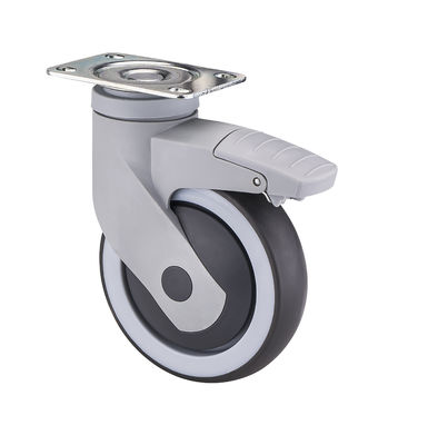 Dajin Medical Casters 125mm 5 Inch Threaded Stem Swivel Caster Wheels