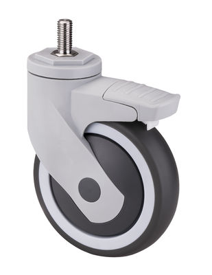 Dajin Medical Casters 125mm 5 Inch Threaded Stem Swivel Caster Wheels