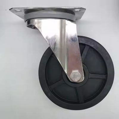 Black Stainless Steel Swivel Castor Wheels Heavy Duty 50mm Tread Width Heat Resistant