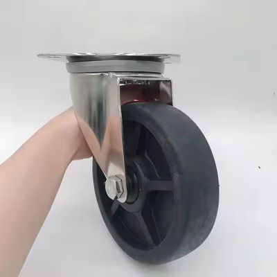 Black Stainless Steel Swivel Castor Wheels Heavy Duty 50mm Tread Width Heat Resistant