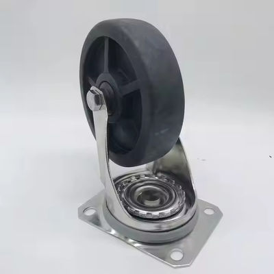 Black Stainless Steel Swivel Castor Wheels Heavy Duty 50mm Tread Width Heat Resistant