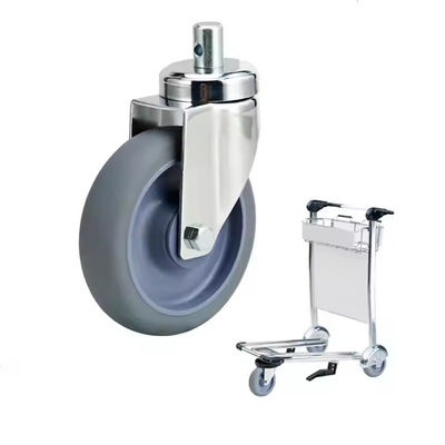 Anti-Static TPR Airport Trolley Wheel Swivel Caster For Aircraft Luggage Cart