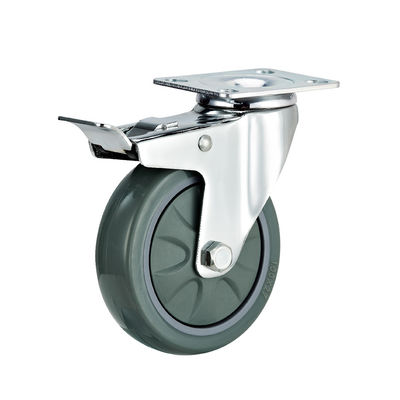 3 Inch 4 Inch 5 Inch Industrial Casters Weight Capacity 100kg PU Swivel Caster Wheels