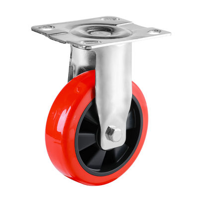Polyurethane Swivel Caster Wheels Heavy Duty Industrial Steel Casters