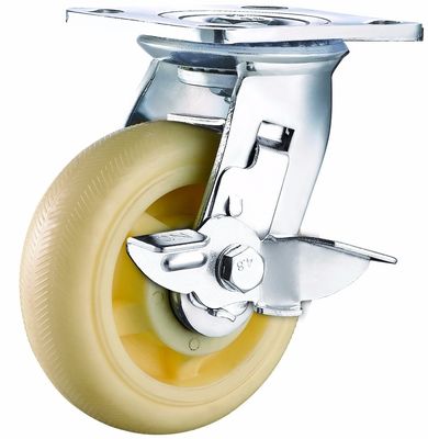 100mm - 200mm Heavy Duty Castors Wheels Wear Resistant Polyurethane Tread Casters