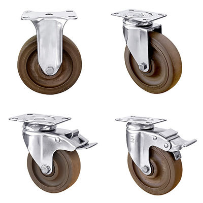 304 Stainless Steel Castor Wheels 125mm  High Temperature Nylon Caster Wheels