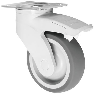 Single Ball Bearing Caster 100kg Load Capacity TPR Casters For Medical Equipment